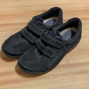 Aravon Black Suede Shoes with Velcro 6